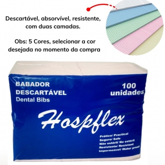 Babador Odontológico Descartável Hospflex